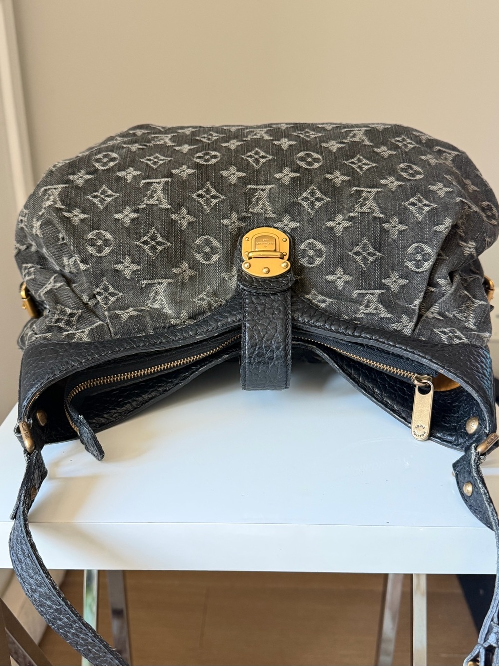 Louis Vuitton Denim Mahina XS Black Monogram Shoulder Bag - Picture 8 of 16